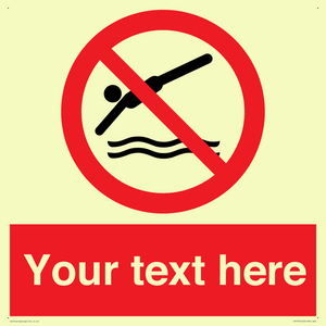 Custom prohibition no diving